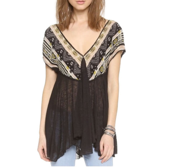 Free People We Are Golden Tee top - Picture 1 of 8